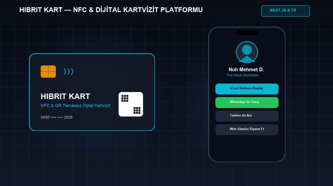 Hibrit Kart Web & Dijital Kartvizit Platformu - Kurumsal Web & NFC Vaka Analizi | Nuh Mehmet Demirkol