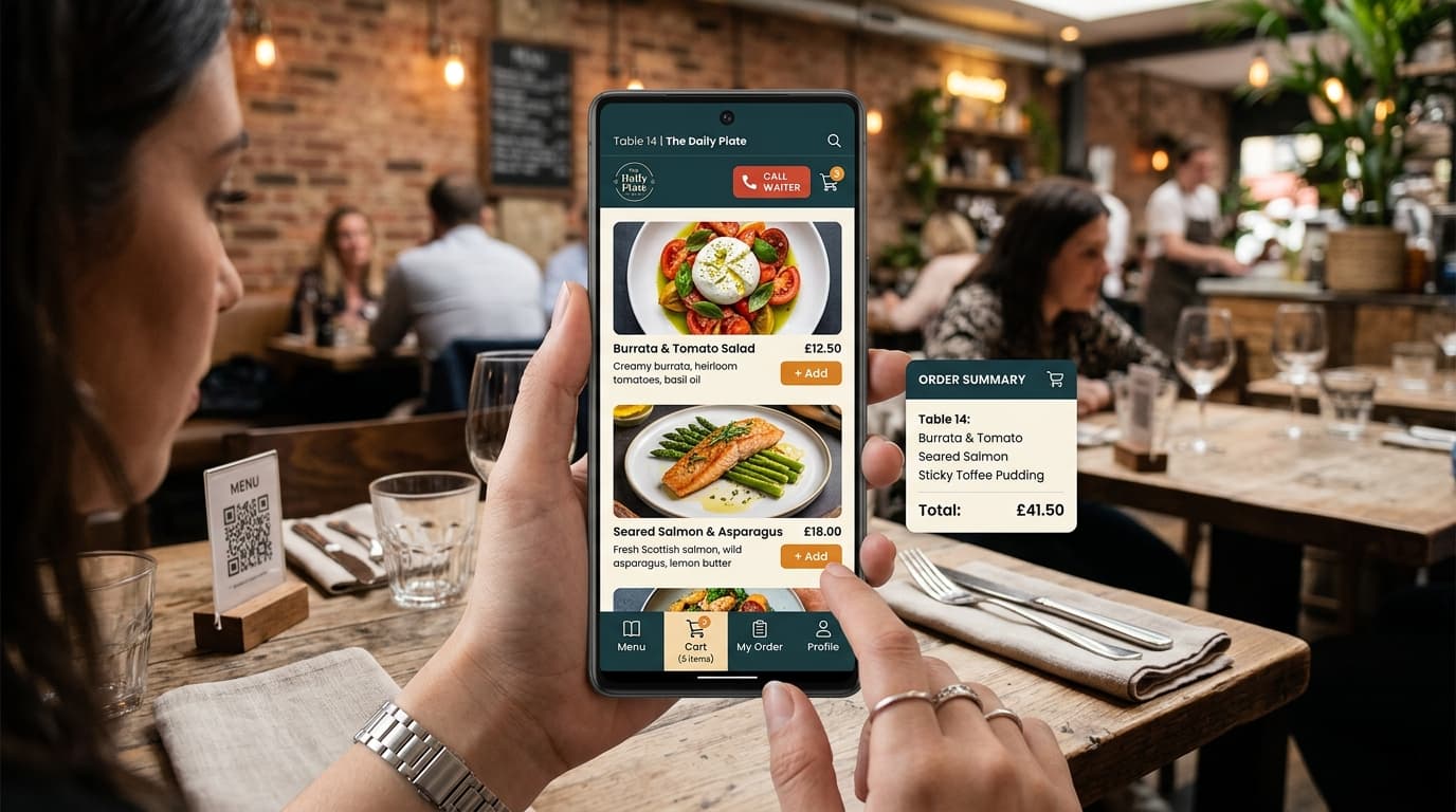 Restoran QR Menü & Masadan Canlı Sipariş Mobil ve Web Platformu - Mobil & Web Çözümleri Sistem Mimarisi ve Kullanıcı Deneyimi